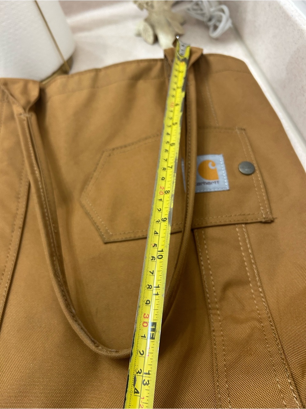 Carhartt Brown/Tan Canvas Tote Bag 14x15”. Excellent condition. - Picture 9 of 11